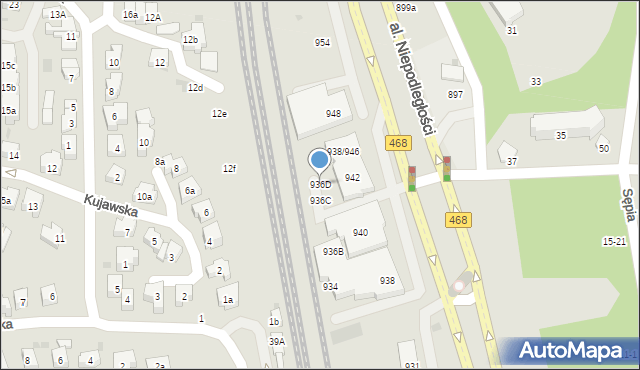 Sopot, Aleja Niepodległości, 936D, mapa Sopotu