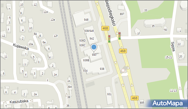 Sopot, Aleja Niepodległości, 940, mapa Sopotu