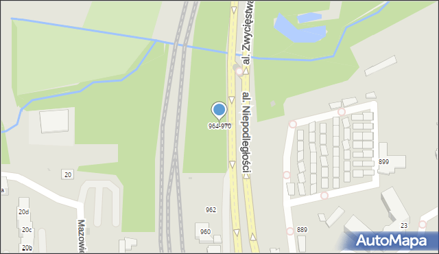 Sopot, Aleja Niepodległości, 964-970, mapa Sopotu