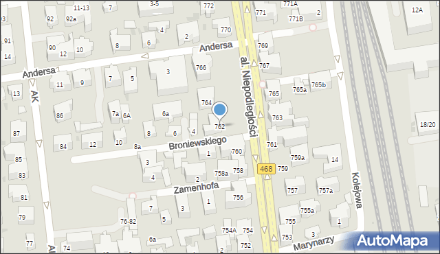Sopot, Aleja Niepodległości, 762, mapa Sopotu