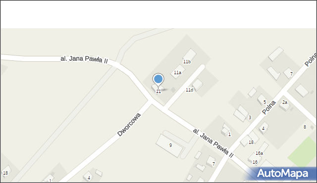 Sośno, Aleja Jana Pawła II, 11, mapa Sośno