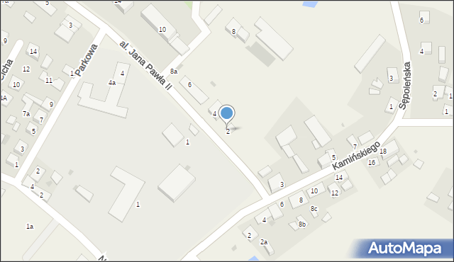 Sośno, Aleja Jana Pawła II, 2, mapa Sośno