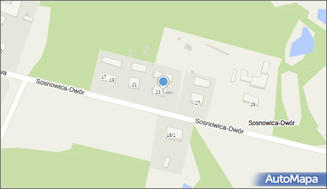 Sosnowica, Aleja Kasztanowa, 25, mapa Sosnowica