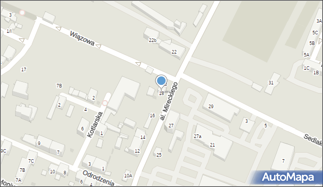 Sosnowiec, Aleja Mireckiego Józefa, 18, mapa Sosnowca