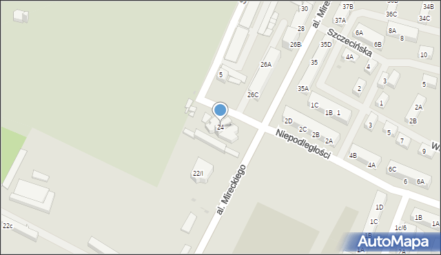 Sosnowiec, Aleja Mireckiego Józefa, 24, mapa Sosnowca