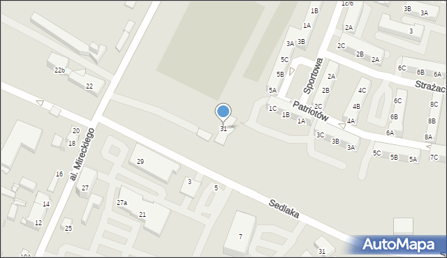 Sosnowiec, Aleja Mireckiego Józefa, 31, mapa Sosnowca