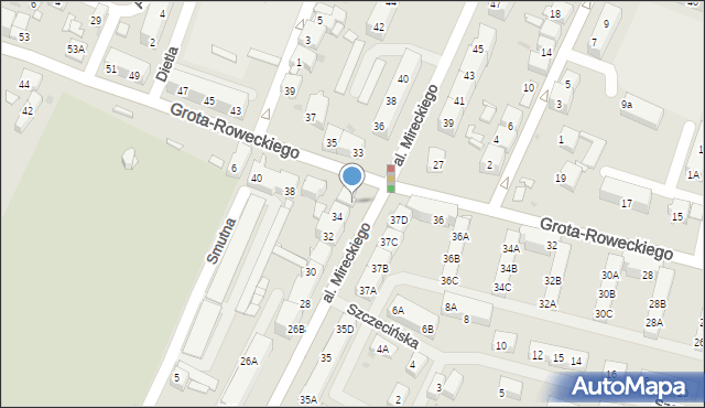 Sosnowiec, Aleja Mireckiego Józefa, 34a, mapa Sosnowca