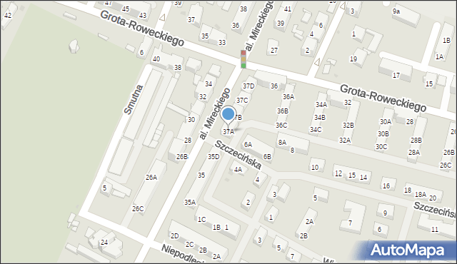 Sosnowiec, Aleja Mireckiego Józefa, 37A, mapa Sosnowca