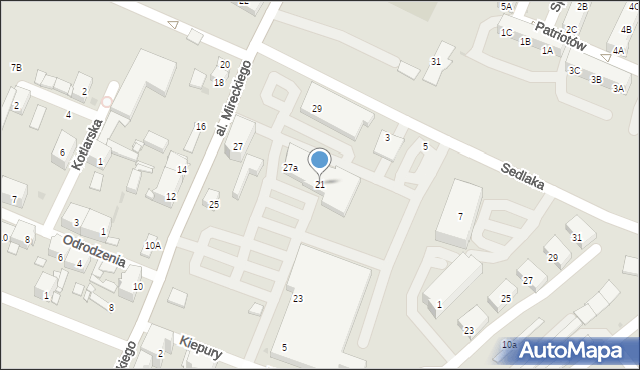 Sosnowiec, Aleja Mireckiego Józefa, 21, mapa Sosnowca