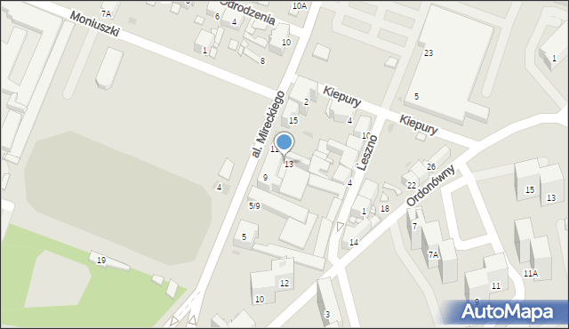 Sosnowiec, Aleja Mireckiego Józefa, 7, mapa Sosnowca