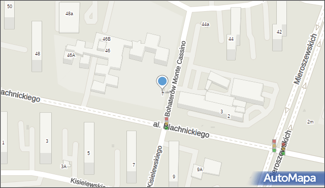 Sosnowiec, Aleja Blachnickiego Franciszka, ks., 7, mapa Sosnowca