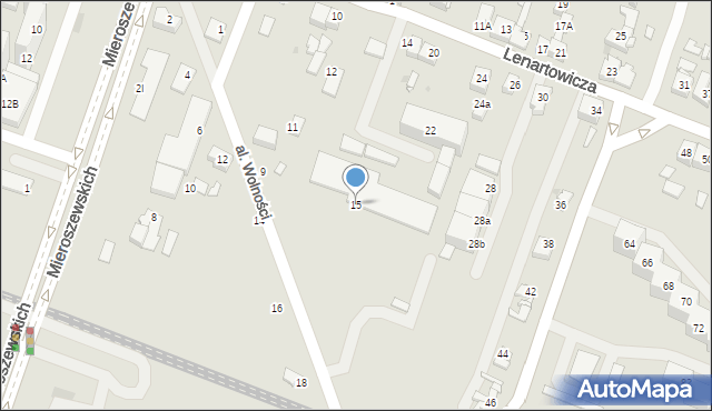 Sosnowiec, Aleja Wolności, 15, mapa Sosnowca
