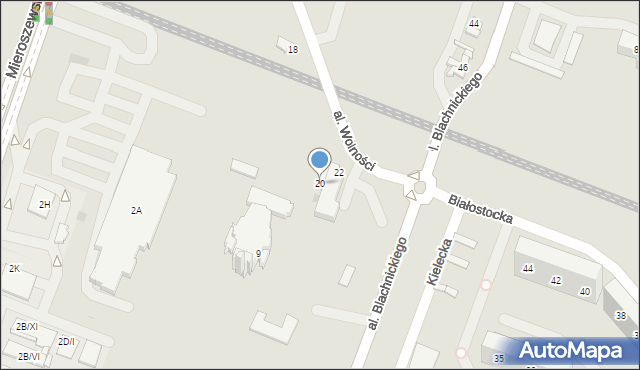 Sosnowiec, Aleja Wolności, 20, mapa Sosnowca