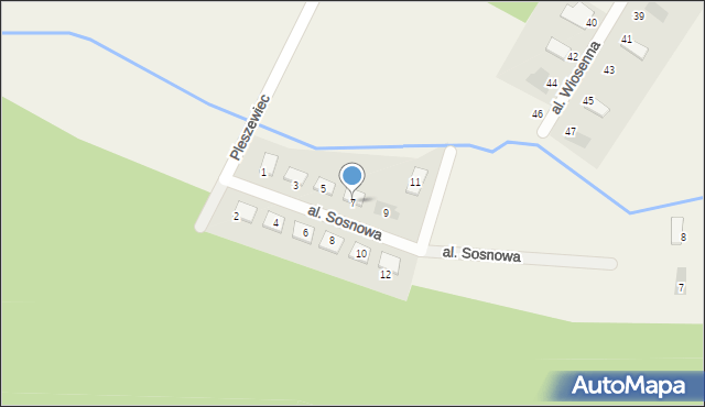 Stajenczynki, Aleja Sosnowa, 7, mapa Stajenczynki