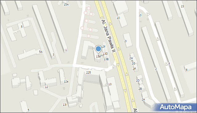Stalowa Wola, Aleje Jana Pawła II, 13a, mapa Stalowa Wola