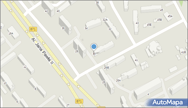 Stalowa Wola, Aleje Jana Pawła II, 30, mapa Stalowa Wola