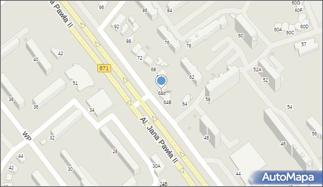 Stalowa Wola, Aleje Jana Pawła II, 64d, mapa Stalowa Wola