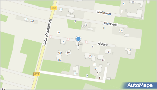 Stanisławów Pierwszy, Allegro, 4, mapa Stanisławów Pierwszy