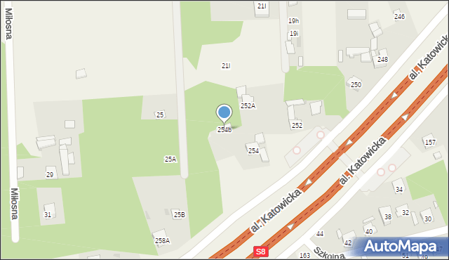Stara Wieś, Aleja Katowicka, 254b, mapa Stara Wieś