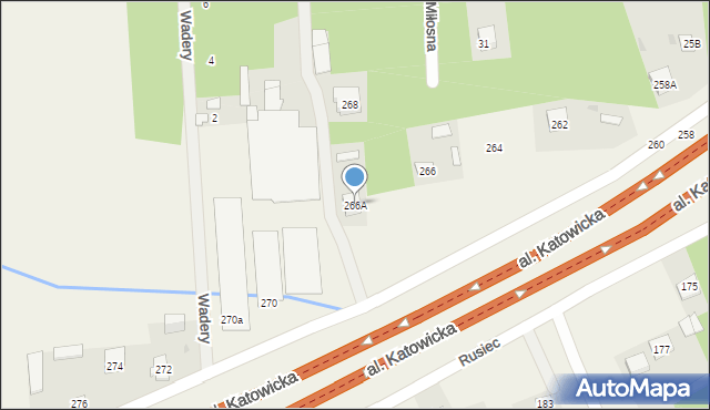 Stara Wieś, Aleja Katowicka, 266A, mapa Stara Wieś