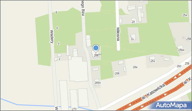 Stara Wieś, Aleja Katowicka, 268, mapa Stara Wieś