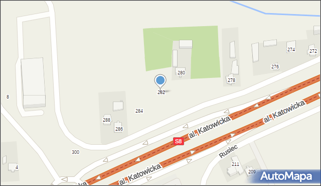 Stara Wieś, Aleja Katowicka, 282, mapa Stara Wieś