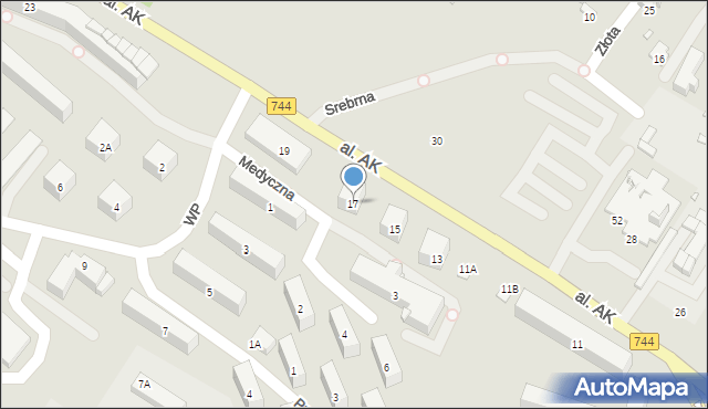 Starachowice, Aleja Armii Krajowej, 17, mapa Starachowic