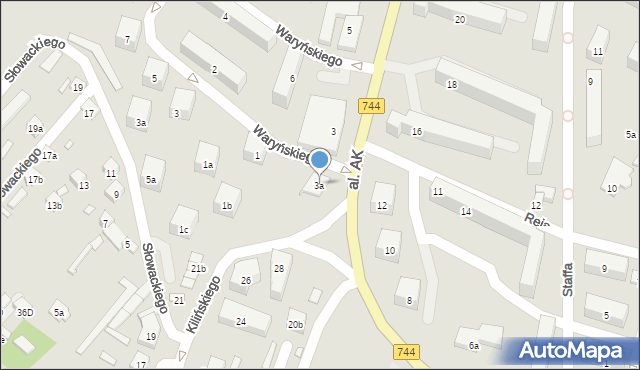 Starachowice, Aleja Armii Krajowej, 3a, mapa Starachowic