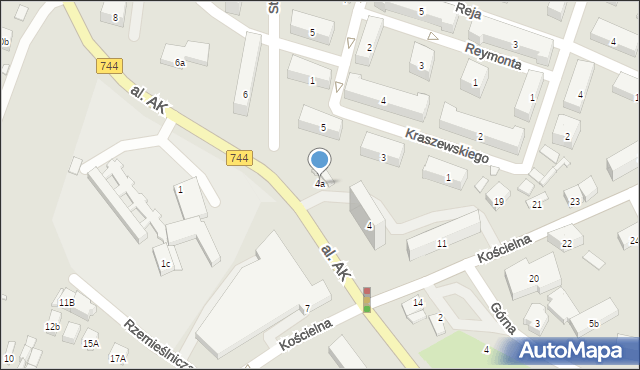Starachowice, Aleja Armii Krajowej, 4a, mapa Starachowic
