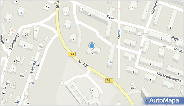 Starachowice, Aleja Armii Krajowej, 6a, mapa Starachowic