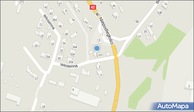 Starachowice, Aleja Niepodległości, 1, mapa Starachowic