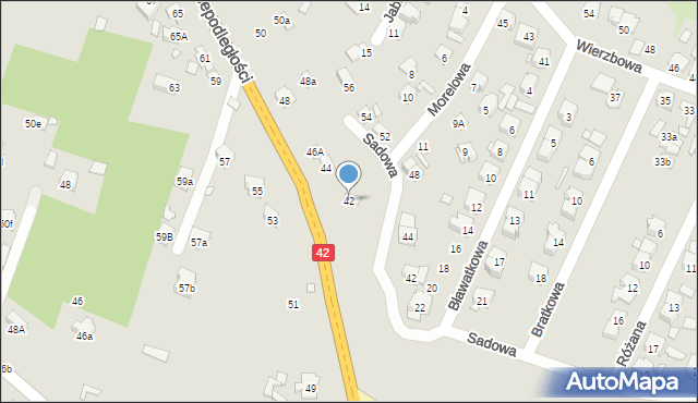 Starachowice, Aleja Niepodległości, 42, mapa Starachowic