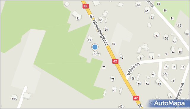 Starachowice, Aleja Niepodległości, 77, mapa Starachowic