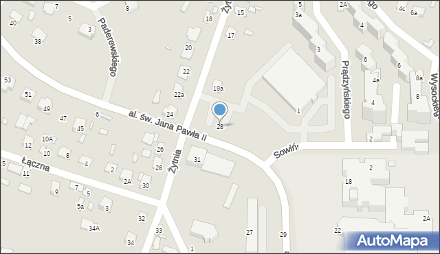 Starachowice, Aleja św. Jana Pawła II, 28, mapa Starachowic
