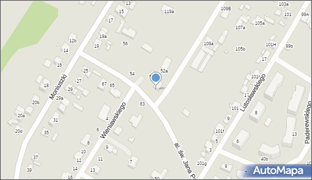 Starachowice, Aleja św. Jana Pawła II, 50a, mapa Starachowic