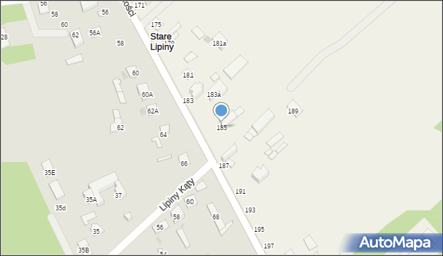 Stare Lipiny, Aleja Niepodległości, 185, mapa Stare Lipiny