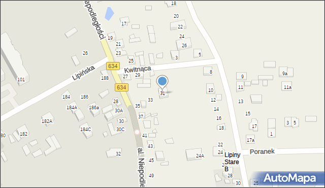 Stare Lipiny, Aleja Niepodległości, 31, mapa Stare Lipiny