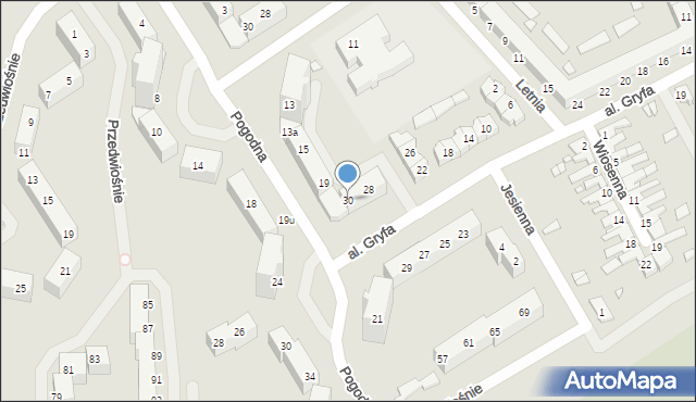Stargard, Aleja Gryfa, 30, mapa Stargard