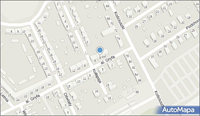 Stargard, Aleja Gryfa, 4, mapa Stargard