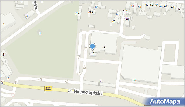 Starogard Gdański, Aleja Niepodległości, 26, mapa Starogard Gdański