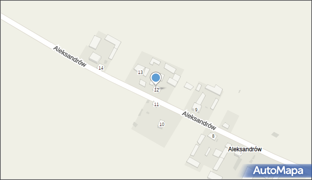 Stary Rzechów, Aleksandrów, 12, mapa Stary Rzechów