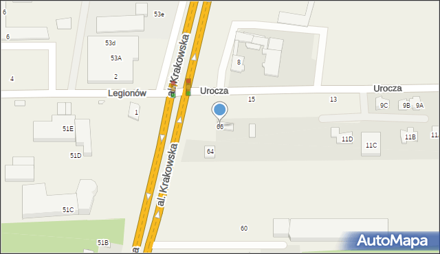 Stefanowo, Aleja Krakowska, 66, mapa Stefanowo