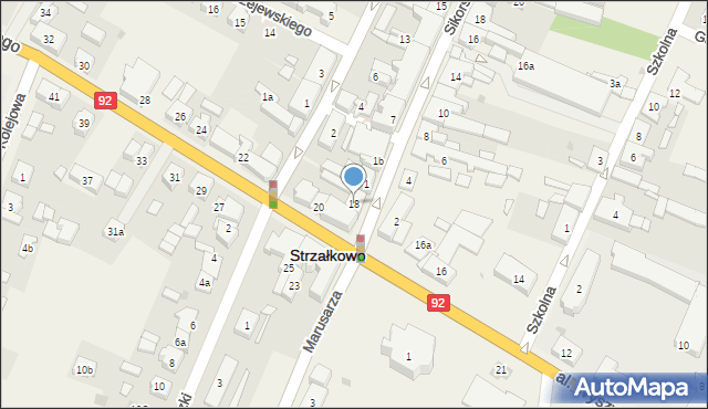 Strzałkowo, Aleja Wyszyńskiego Stefana, ks. kard., 18, mapa Strzałkowo