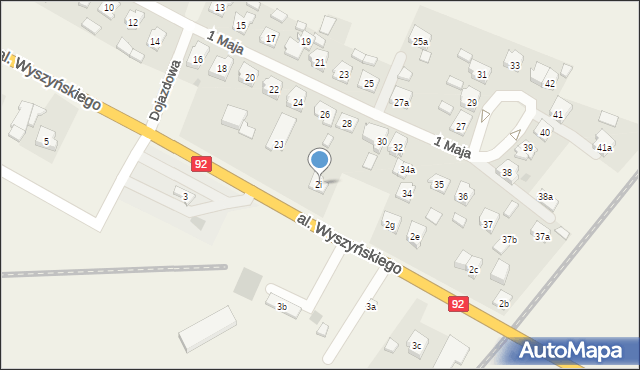 Strzałkowo, Aleja Wyszyńskiego Stefana, ks. kard., 2i, mapa Strzałkowo
