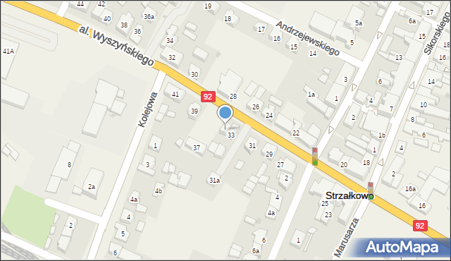 Strzałkowo, Aleja Wyszyńskiego Stefana, ks. kard., 35, mapa Strzałkowo