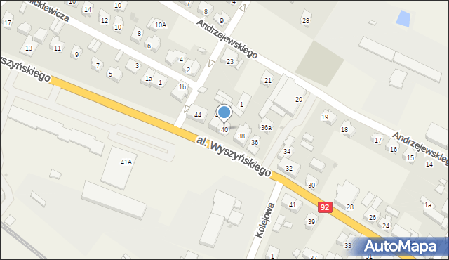 Strzałkowo, Aleja Wyszyńskiego Stefana, ks. kard., 40, mapa Strzałkowo