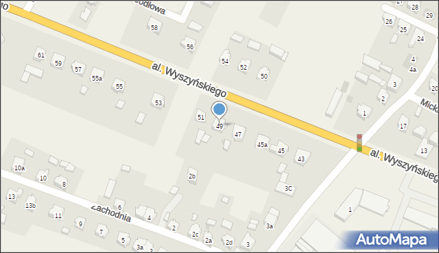 Strzałkowo, Aleja Wyszyńskiego Stefana, ks. kard., 49, mapa Strzałkowo