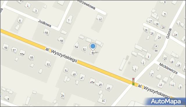 Strzałkowo, Aleja Wyszyńskiego Stefana, ks. kard., 50, mapa Strzałkowo