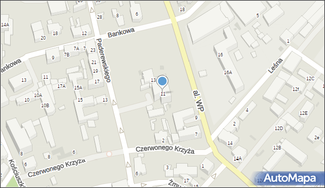 Strzegom, Aleja Wojska Polskiego, 11, mapa Strzegom