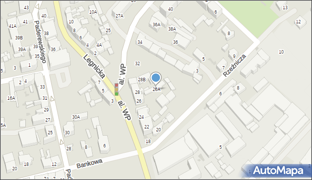 Strzegom, Aleja Wojska Polskiego, 26A, mapa Strzegom